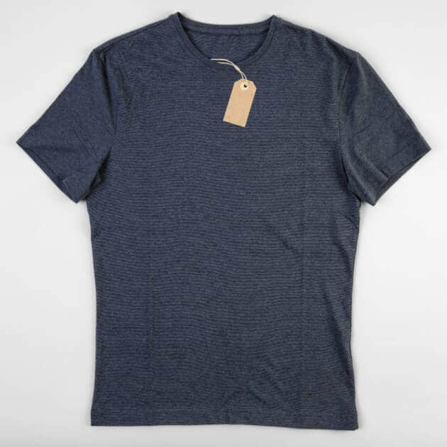 Navy blue urban graphic printed T-shirt for casual wear.